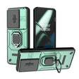 For OnePlus 11 5G Sliding Camshield TPU + PC Shockproof Phone Case with Holder(Green) - OnePlus Cases by PMC TechLife | Online Shopping South Africa | PMC TechLife | Buy Now Pay Later Mobicred