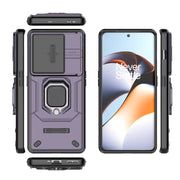 For OnePlus 11R 5G Sliding Camshield TPU + PC Shockproof Phone Case with Holder(Purple)