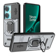 For OnePlus Nord CE3 5G Sliding Camshield TPU + PC Shockproof Phone Case with Holder(Grey) - OnePlus Cases by PMC TechLife | Online Shopping South Africa | PMC TechLife | Buy Now Pay Later Mobicred