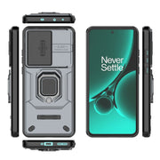 For OnePlus Nord CE3 5G Sliding Camshield TPU + PC Shockproof Phone Case with Holder(Grey)