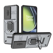For OnePlus Nord CE 3 Lite 5G Sliding Camshield TPU + PC Shockproof Phone Case with Holder(Grey)