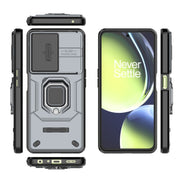 For OnePlus Nord CE 3 Lite 5G Sliding Camshield TPU + PC Shockproof Phone Case with Holder(Grey)