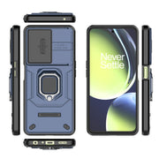 For OnePlus Nord CE 3 Lite 5G Sliding Camshield TPU + PC Shockproof Phone Case with Holder(Blue)