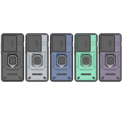 For OnePlus 12 5G Sliding Camshield TPU + PC Shockproof Phone Case with Holder(Grey)