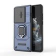 For OnePlus 12 5G Sliding Camshield TPU + PC Shockproof Phone Case with Holder(Blue) - OnePlus Cases by PMC TechLife | Online Shopping South Africa | PMC TechLife