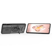 For OnePlus ACE 3 5G Sliding Camshield TPU + PC Shockproof Phone Case with Holder(Black)
