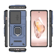 For OnePlus ACE 3 5G Sliding Camshield TPU + PC Shockproof Phone Case with Holder(Blue)