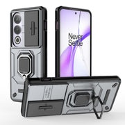 For OnePlus ACE 3V Sliding Camshield TPU + PC Shockproof Phone Case with Holder(Grey)