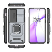 For OnePlus ACE 3V Sliding Camshield TPU + PC Shockproof Phone Case with Holder(Grey)