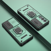 For OnePlus Nord CE4 5G Global Sliding Camshield TPU + PC Shockproof Phone Case with Holder(Green)