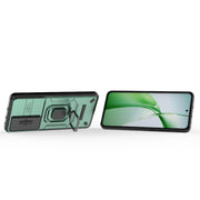 For OnePlus Nord CE4 5G Global Sliding Camshield TPU + PC Shockproof Phone Case with Holder(Green)