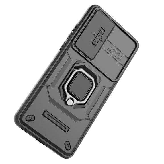 For OnePlus Nord CE4 5G Global Sliding Camshield TPU + PC Shockproof Phone Case with Holder(Green)