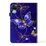 For iPad Air 11 2024 / Pro 11 2022 Crystal Texture Painted Leather Tablet Case(Diamond Butterflies)