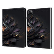 For iPad Air 13 2024 / Pro 12.9 2022 Crystal Texture Painted Leather Tablet Case(Purple Lotus) - iPad Pro 12.9 (2022/2021) Cases by PMC TechLife | Online Shopping South Africa | PMC TechLife | Buy Now Pay Later Mobicred