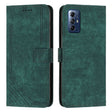 For Motorola Moto G Play 2024 Skin Feel Stripe Pattern Leather Phone Case with Lanyard(Green) - Motorola Cases by PMC Jewellery | Online Shopping South Africa | PMC Jewellery | Buy Now Pay Later Mobicred