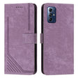 For Motorola Moto G Play 2024 Skin Feel Stripe Pattern Leather Phone Case with Lanyard(Purple) - Motorola Cases by PMC Jewellery | Online Shopping South Africa | PMC Jewellery | Buy Now Pay Later Mobicred
