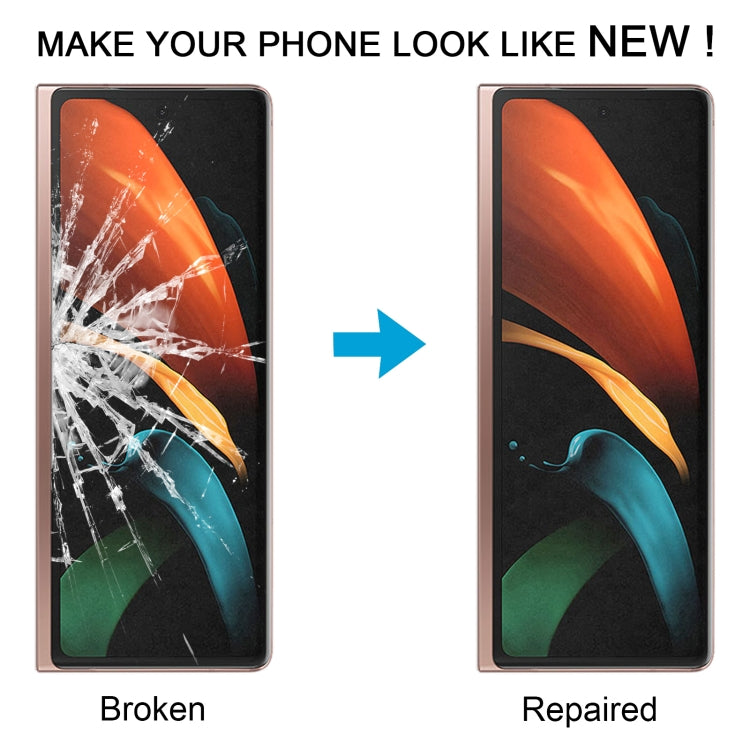For Samsung Galaxy Z Fold2 SM-F916B/W21 LCD Secondary Screen Outer Glass Lens with OCA Optically Clear Adhesive