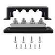 RV 600A High Current Busbar 4-way Straight M10 Wiring Studs(Black) - Fuse by PMC TechLife | Online Shopping South Africa | PMC TechLife | Buy Now Pay Later Mobicred