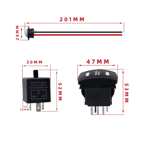 CP-4308 UTV ATU Turn Signal Fault Light Horn Wiring Harness Kit