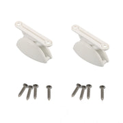 A8627 2 Pair RV Hatch Semi-circular Retainer Kit with Screws(White)