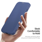 For Samsung Galaxy S24+ 5G DUX DUCIS Skin X Pro Series Magsafe PC + TPU Phone Leather Case(Blue)