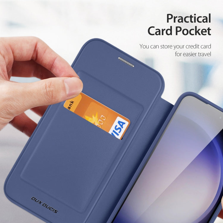 For Samsung Galaxy S24+ 5G DUX DUCIS Skin X Pro Series Magsafe PC + TPU Phone Leather Case(Blue)