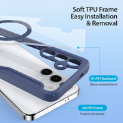 For Samsung Galaxy S24+ 5G DUX DUCIS Skin X Pro Series Magsafe PC + TPU Phone Leather Case(Blue)