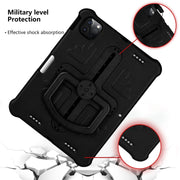For iPad Pro 11 2024 Shield 360 Rotation Handle EVA Shockproof PC Tablet Case(Black)