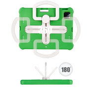 For iPad Air 11 2024 Shield 360 Rotation Handle EVA Shockproof PC Tablet Case(Green Beige)