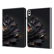 For Samsung Galaxy Tab S9 Ultra Crystal Texture Painted Leather Tablet Case(Purple Lotus)