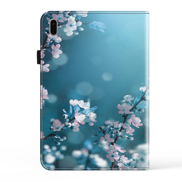 For Samsung Galaxy Tab S9 / S9 FE Crystal Texture Painted Leather Tablet Case(Plum Bossom)