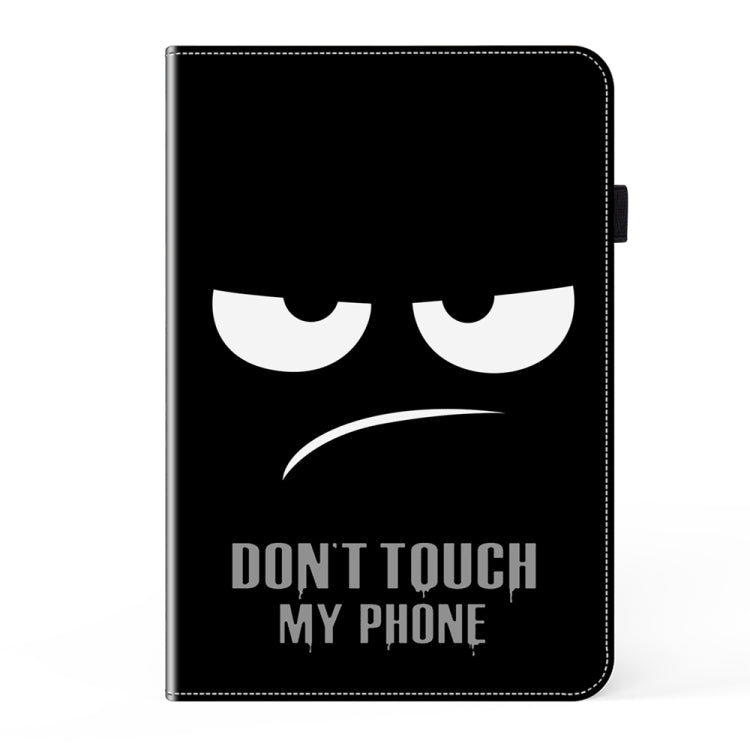 For Samsung Galaxy Tab S9+ / S9 FE+ Crystal Texture Painted Leather Tablet Case(Dont Touch My Phone)