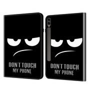For Samsung Galaxy Tab S9+ / S9 FE+ Crystal Texture Painted Leather Tablet Case(Dont Touch My Phone)