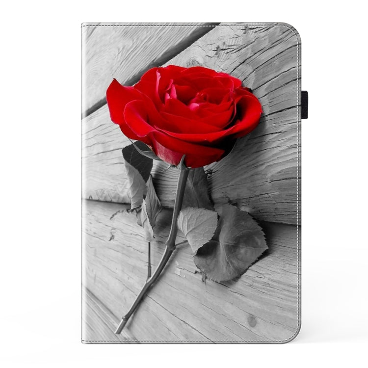 For Samsung Galaxy Tab S9+ / S9 FE+ Crystal Texture Painted Leather Tablet Case(Rose)