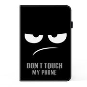 For Samsung Galaxy Tab S7 / S8 / S9 Crystal Texture Painted Leather Tablet Case(Dont Touch My Phone)