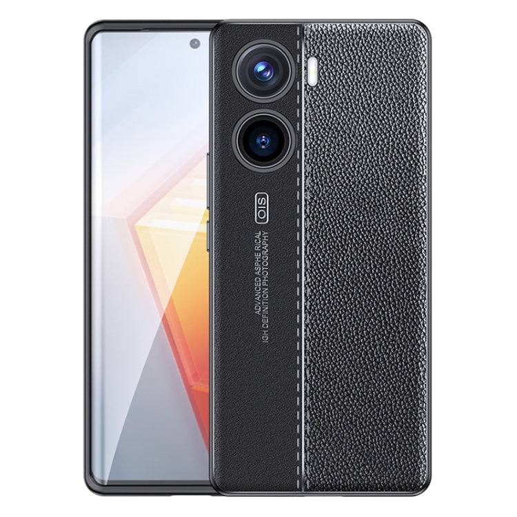 For vivo V29e Litchi Texture Shockproof TPU Phone Case(Black)
