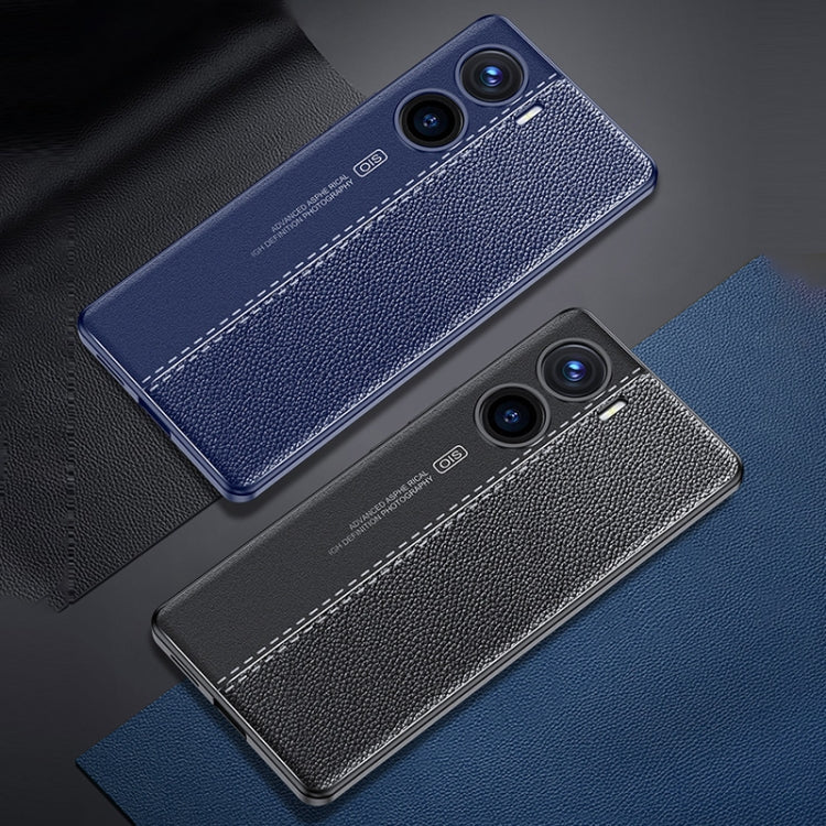 For vivo V29e Litchi Texture Shockproof TPU Phone Case(Black)