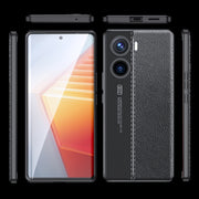 For vivo V29e Litchi Texture Shockproof TPU Phone Case(Black)