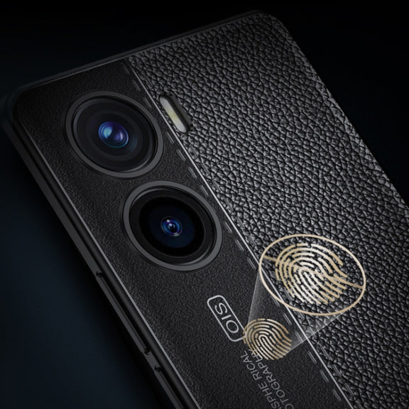 For vivo V29e Litchi Texture Shockproof TPU Phone Case(Black)
