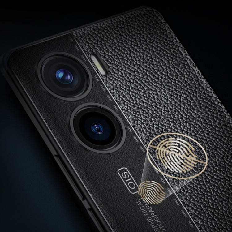 For vivo V29e Litchi Texture Shockproof TPU Phone Case(Black)