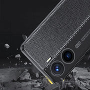 For vivo V29e Litchi Texture Shockproof TPU Phone Case(Black)
