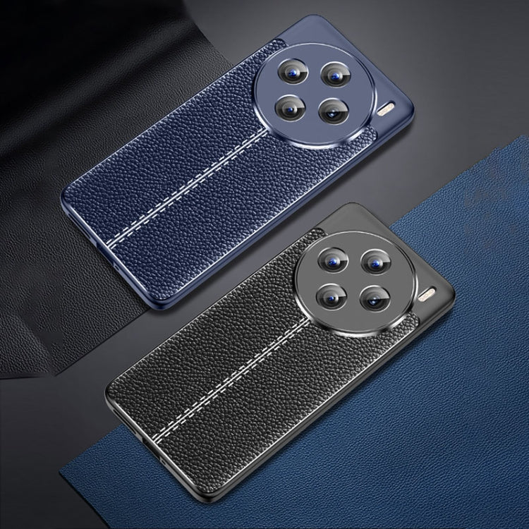 For vivo X100 Litchi Texture Shockproof TPU Phone Case(Black)
