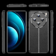 For vivo X100 Litchi Texture Shockproof TPU Phone Case(Black)