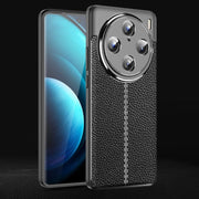 For vivo X100 Pro Litchi Texture Shockproof TPU Phone Case(Black)