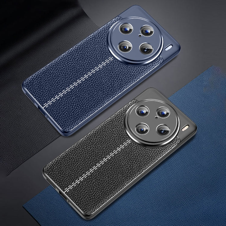 For vivo X100 Pro Litchi Texture Shockproof TPU Phone Case(Black)