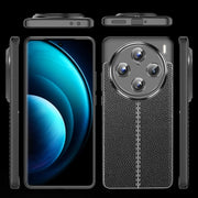 For vivo X100 Pro Litchi Texture Shockproof TPU Phone Case(Black)