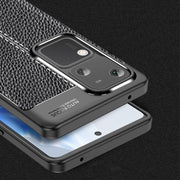 For vivo S18 Litchi Texture Shockproof TPU Phone Case(Black)