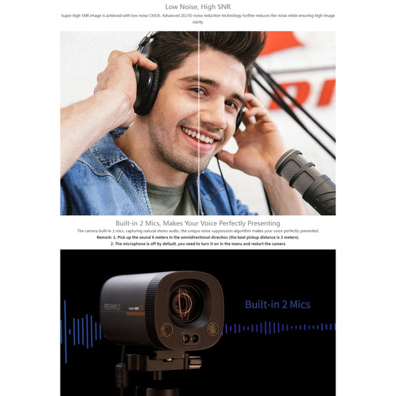 FEELWORLD HV10X Professional Streaming Camera Full HD 1080P 60fps USB 3.0 HDMI(EU Plug)