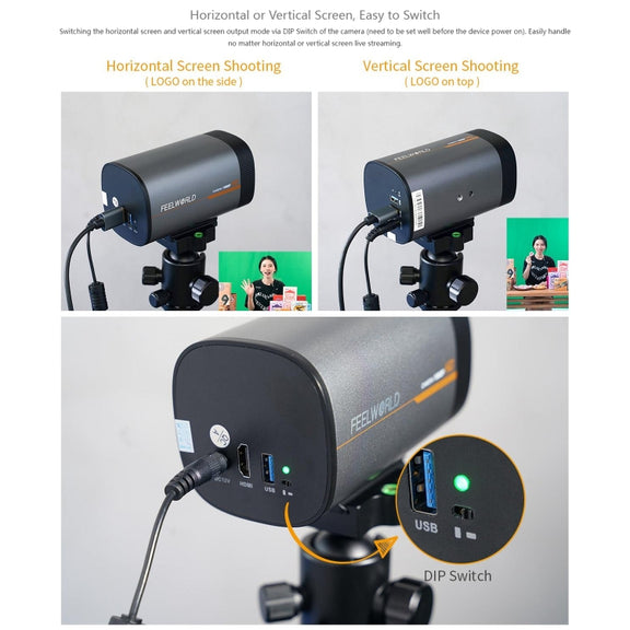 FEELWORLD HV10X Professional Streaming Camera Full HD 1080P 60fps USB 3.0 HDMI(US Plug)