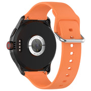 24mm Universal Small Waist Silicone Watch Band(Orange)